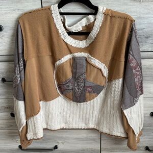 Pol long sleeve boxy fit top large